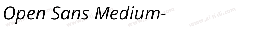 Open Sans Medium字体转换